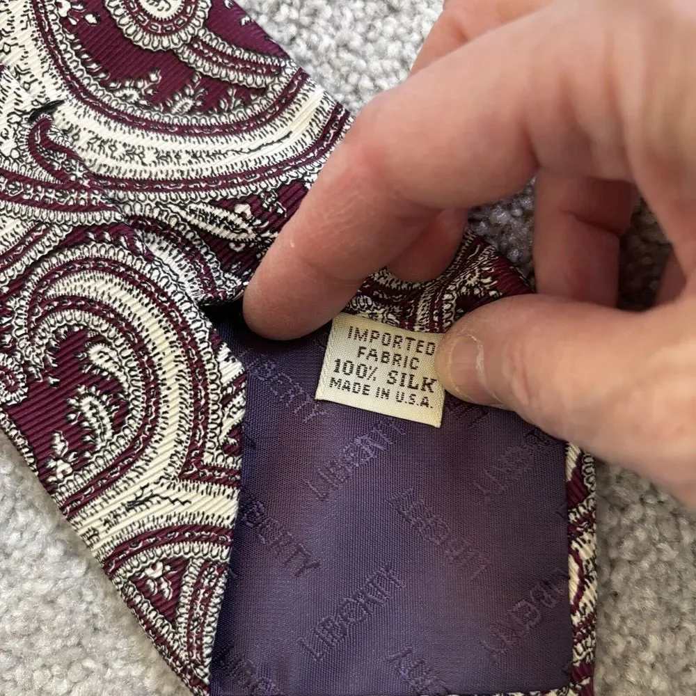 Liberty of London Mens Silk Paisley Tie‎ Luxury Menswear Necktie Preppy